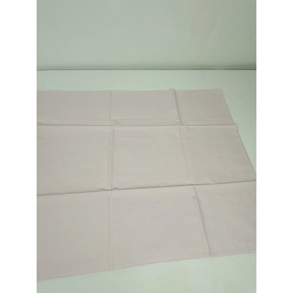 Vintage Cross Stitched Pillowcases Pink w/Purple Stitching 33 x 20